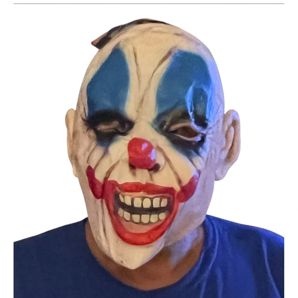 Halloween Horror Clown Latex Full Face Mask Scary Costume Adult Creepy Evil Prop